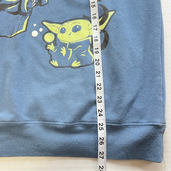 Disney Star Wars Grogu Stronger Than You Think Graphic Sweatshirt Blue Large - Picture 7 of 7